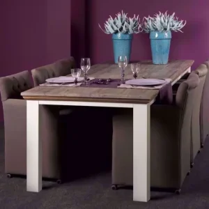 Landhaus Esstisch Fleur 160 - 240 cm Kiefer Weiß Preis Gesenkt