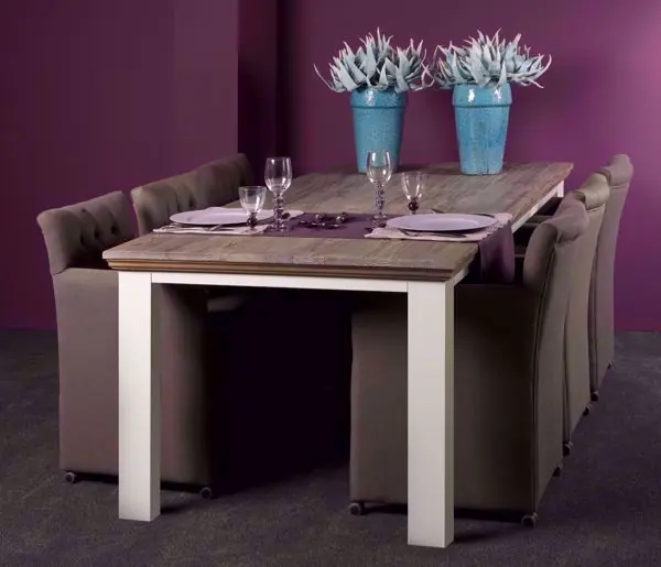 Landhaus Esstisch Fleur 160 - 240 cm Kiefer Weiß Preis Gesenkt
