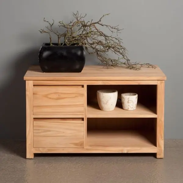 Losari TV-Schrank 100-130 cm unbearbeitetes Teakholz Saisonangebot
