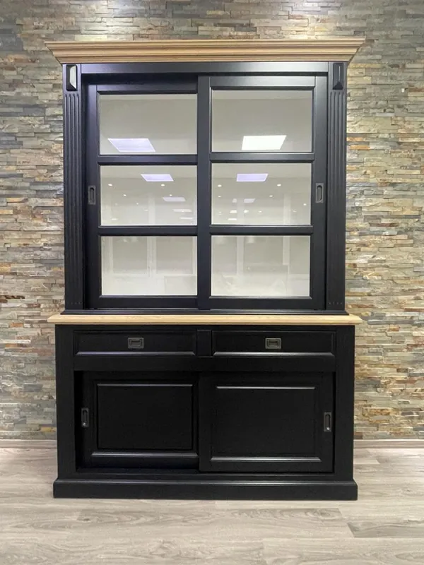 Vitrinen Schrank Vincenza 150 cm Landhaus - verschiedene Farben Garantierte Lieferung