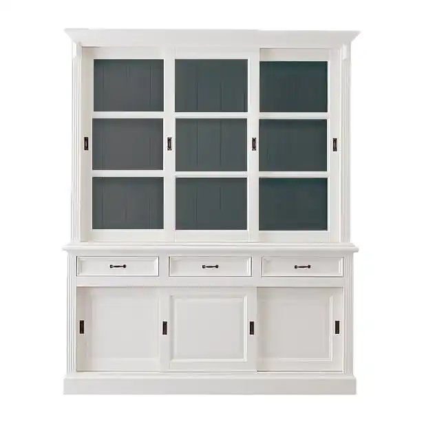 Bestseller Vitrinen Schrank Vincenza 180 cm mit Schiebetüren - verschiedene Farben