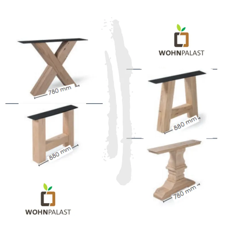 Neue Kollektion Holzuntergestelle Regular in verschiedenen Varianten