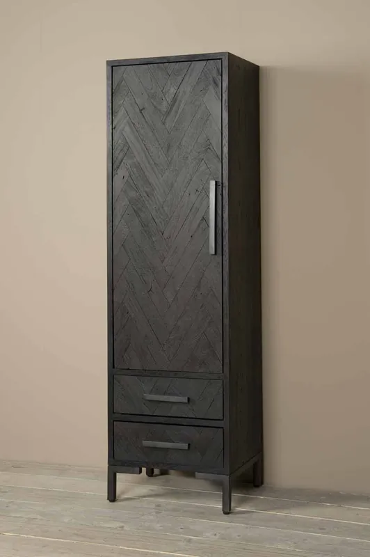 Finale Aktion Ziano Schrank im Industrie Style 190 cm - schwarz