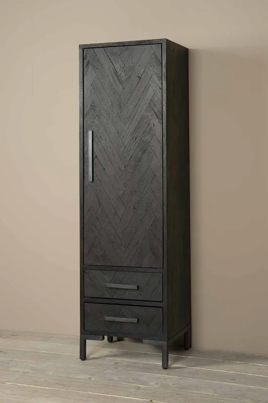 Sale Ziano Schrank im Industrie Style 190 cm - schwarz