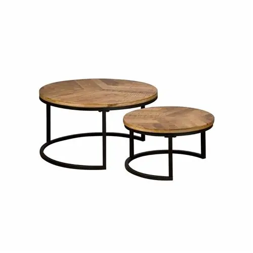 Aktuell Couchtisch 2er Set Viola in zwei Farben Braun & Schwarz
