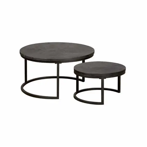 Must-Have Couchtisch 2er Set Viola in zwei Farben Braun & Schwarz