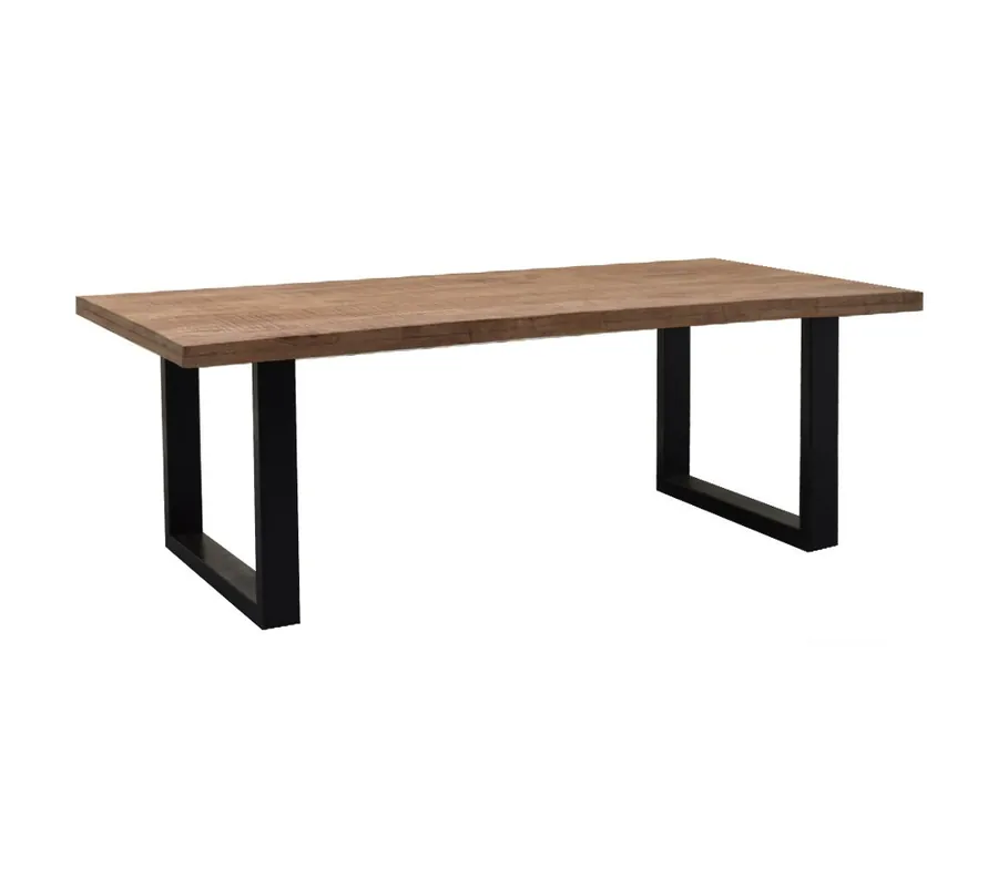 Sturdy Esstisch Mangoholz U-Stahlgestell Wohnzimmertisch Minimalistischer- Stil Billig