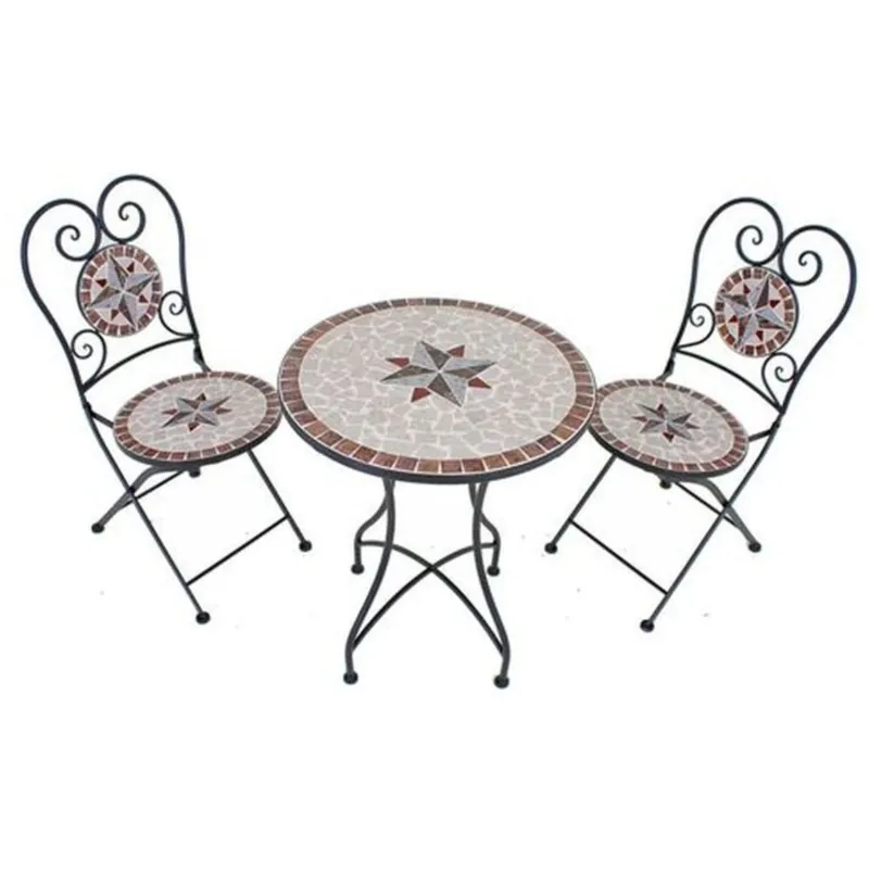 Neu Im Sortiment Bistro Set Amarillo Mosaik 3-teilig, Garten, Terrasse, Balkon