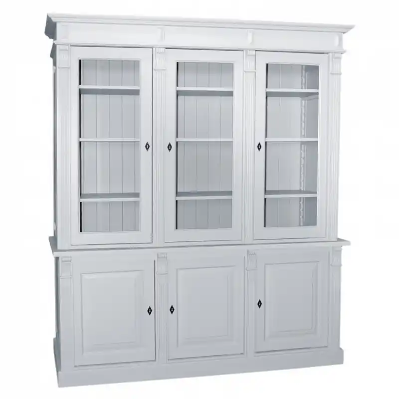 Landhaus Vitrine 183 cm mit Glastüren - verschiedene Varianten Garantierte Lieferung