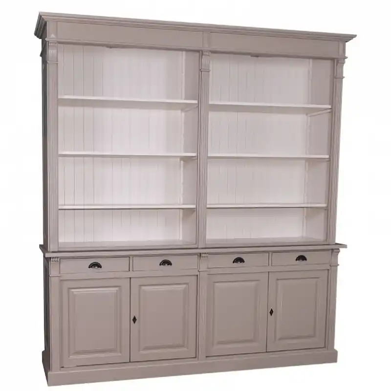 Preis Gesenkt Bücherregal mit 4 Schubladen - Landhaus Bücherschrank Massivholz Regal