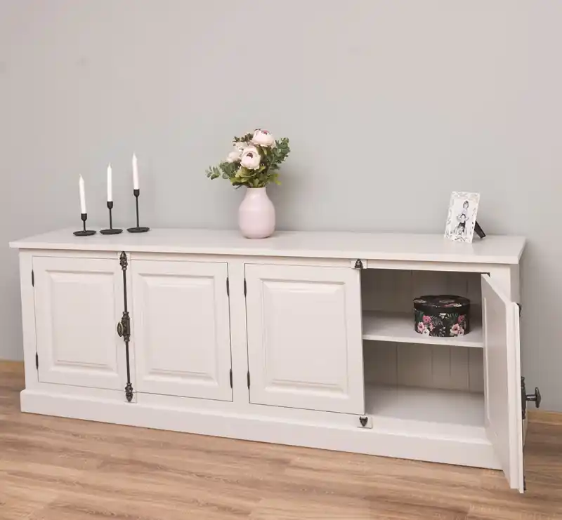 Elegante viertürige Massivholz-Anrichte - französischer Landhausstil Sofort Bestellen
