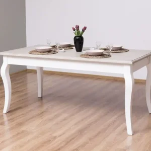 Online Kaufen Massivholz Esstisch mit gebogenen Beinen 160 - 210 cm - Landhaus Tisch