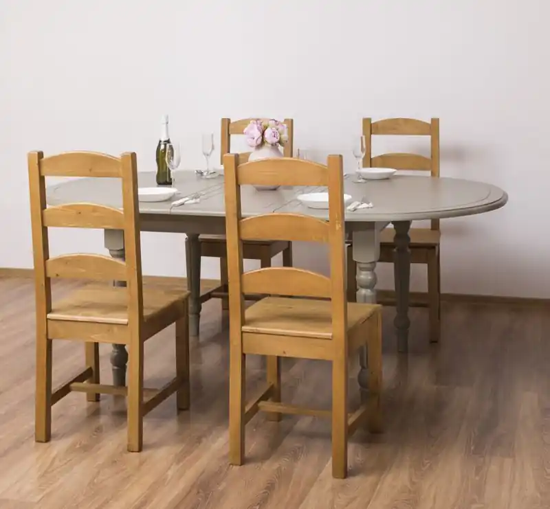 Sichere Zahlung Esstisch ausziehbar 160/200, 180/220, 210/250 cm mit gedrechselten Beinen - Landhaus Tisch