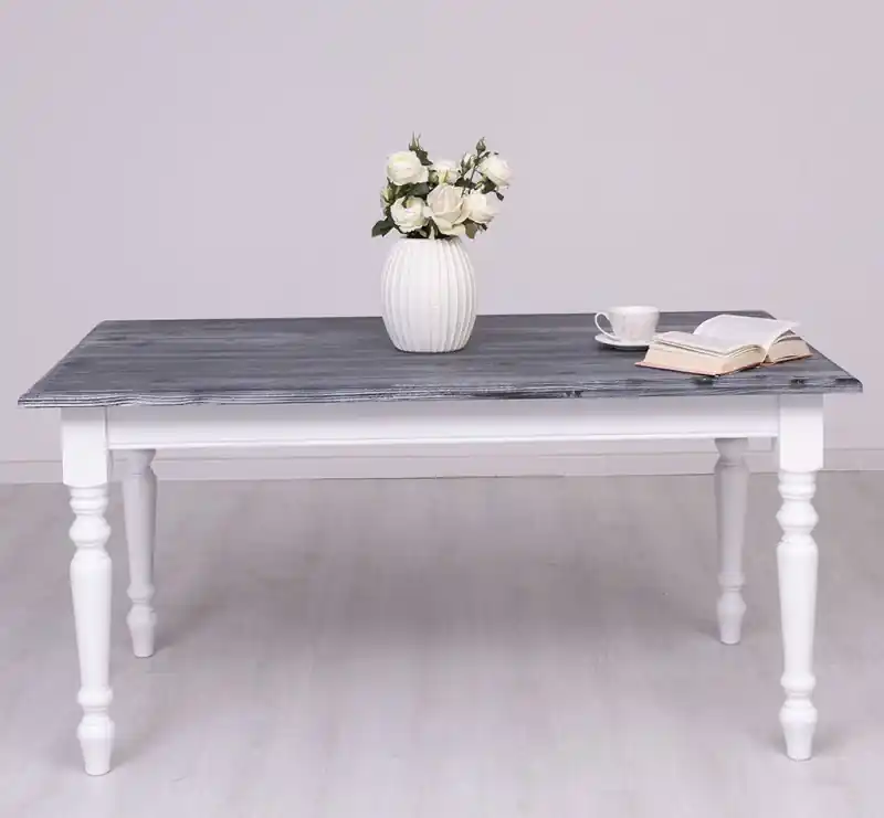 Massiver Esstisch 160 - 210 cm mit gedrechselten Beinen - Landhaus Tisch Must-Have