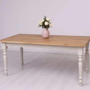 Massiver Esstisch 160 - 210 cm mit gedrechselten Beinen - Landhaus Tisch Begrenztes Angebot