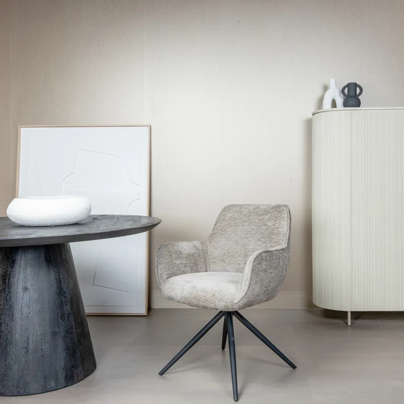 Must-Have Esszimmerstuhl Fondo 180° drehbar mit Armlehne in verschiedenen Farben Stuhl Sessel