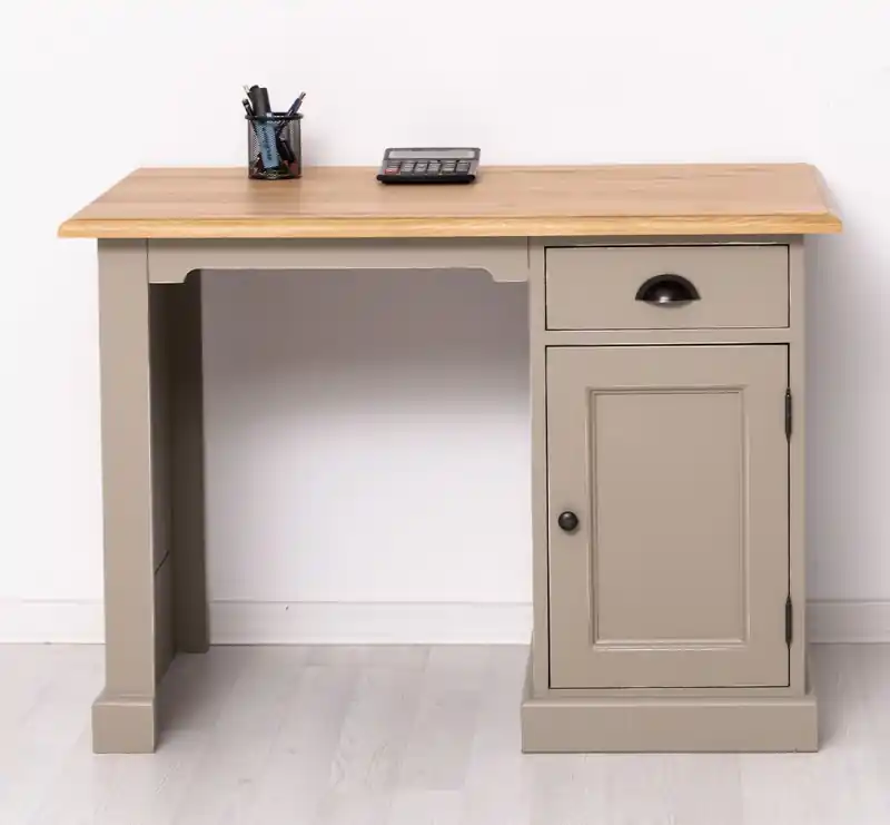 Begrenztes Angebot Schreibtisch-Landhaus Stil – mit Eichenplatte - verschiedene Farben
