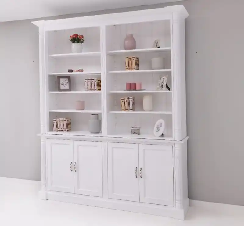 Sale Bücherschrank im Landhaus Stil - Massivholz Regal - Bücherwand Bücherregal