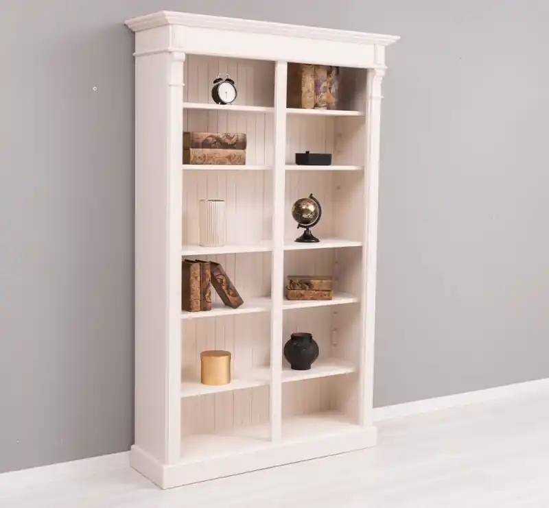 Zertifiziert Bücherregal im Landhaus Stil - Massivholz Regal - Bücherwand Bücherschrank