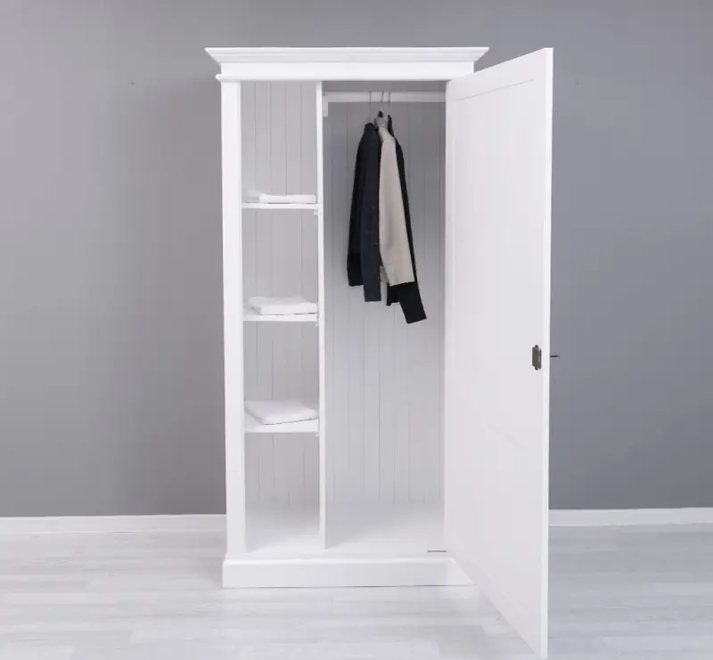 Billig Kleiderschrank 1-türig - 103cm Massivholz Schrank - verschiedene Varianten