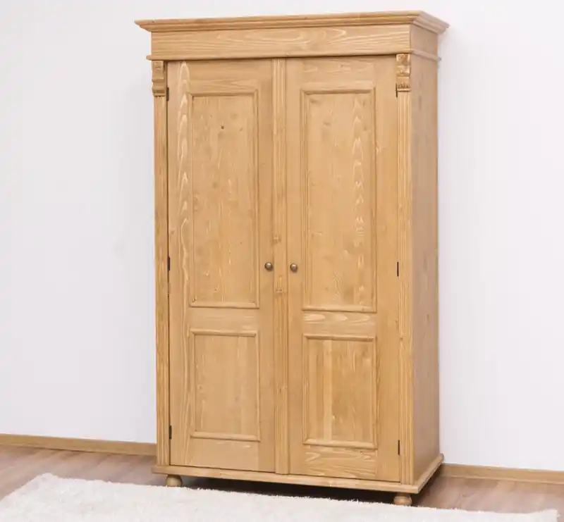Kleiderschrank Massivholz Kiefer – 110x180x58 cm, mit Kleiderstange & Einlegeboden Sonderaktion