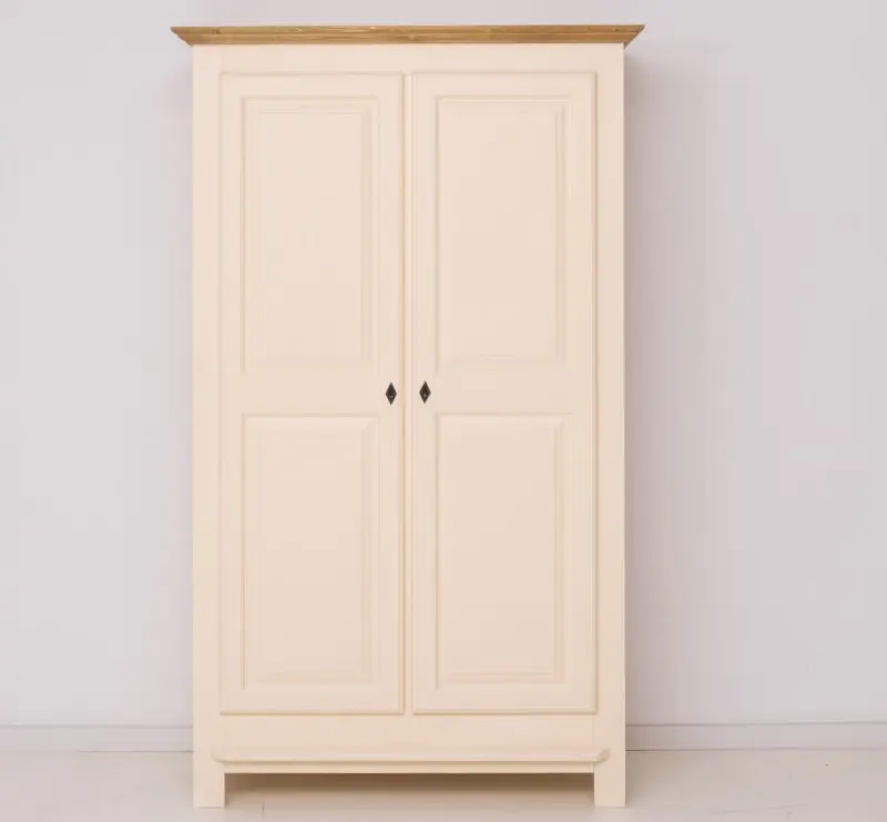 Ausverkauf Massivholz Kleiderschrank Kiefer – 2-türig, 121x200x54 cm – langlebig & hochwertig