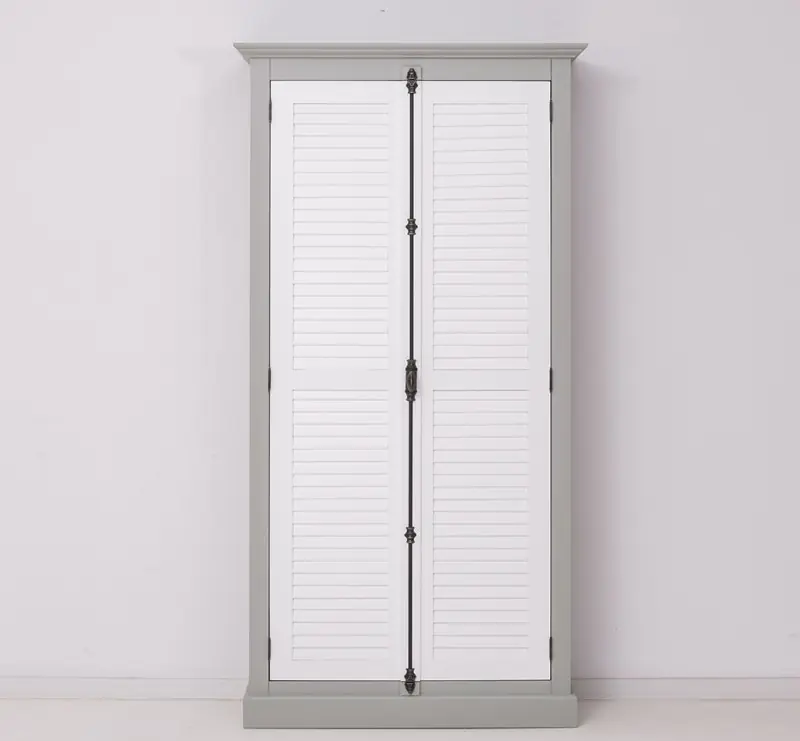 Shutter Kleiderschrank Massivholz Kiefer – 2 Lamellentüren, 109x210x40 cm Sonderaktion