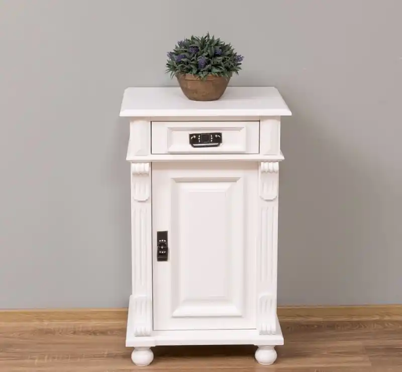 Landhaus Kommode - weiß Nachttisch 40 cm breit Bestseller
