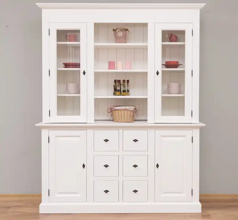 Nur Heute Wohnzimmer Buffet 170 cm breit mit 6 Schubladen und 4 Türen - Landhaus Vitrine