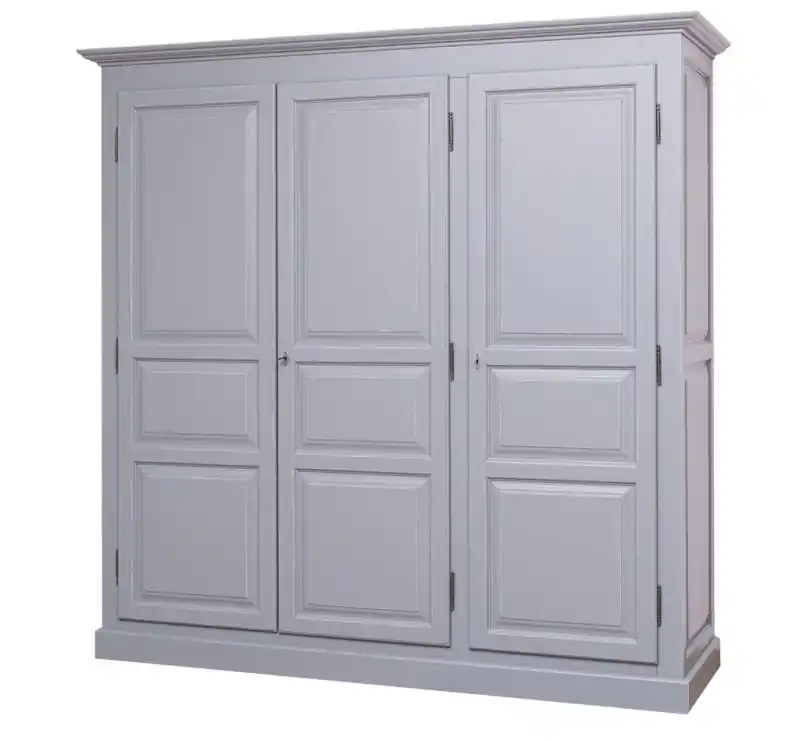 Garantierte Lieferung Massivholz Kleiderschrank - 212 cm breit - im Landhaus Stil