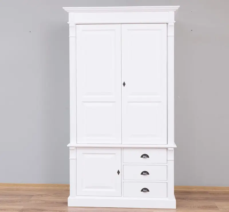 Massivholz Kiefern Kleiderschrank - 121 cm breit - Landhaus Sonderaktion
