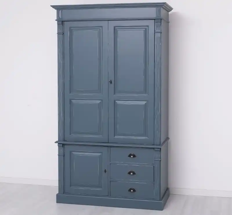 Massivholz Kiefern Kleiderschrank - 121 cm breit - Landhaus Expressversand