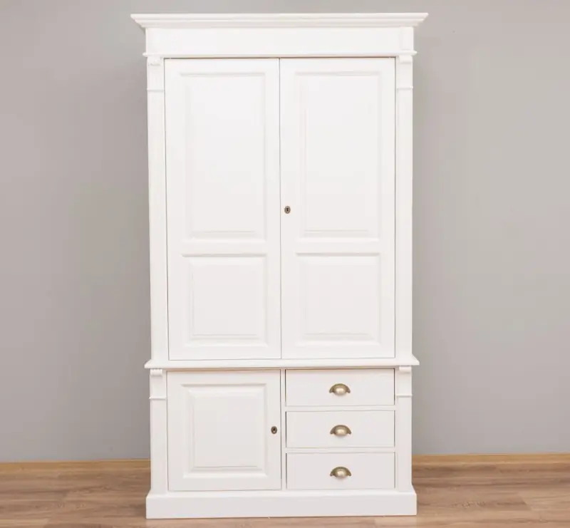 Massivholz Kiefern Kleiderschrank - 121 cm breit - Landhaus Sofort Bestellen
