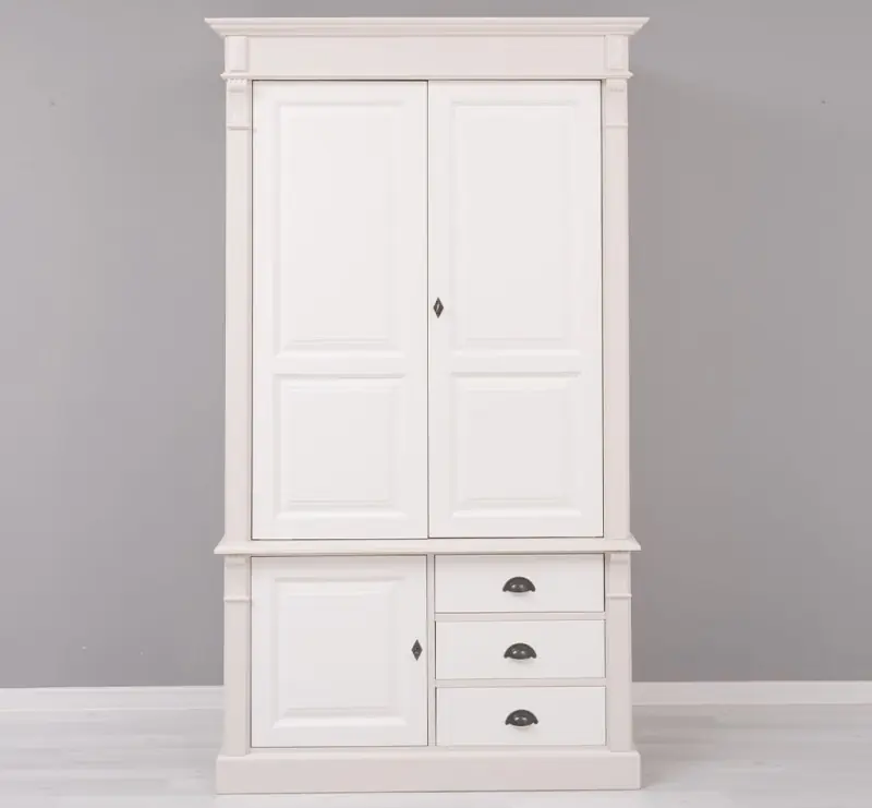 Angebot Massivholz Kiefern Kleiderschrank - 121 cm breit - Landhaus