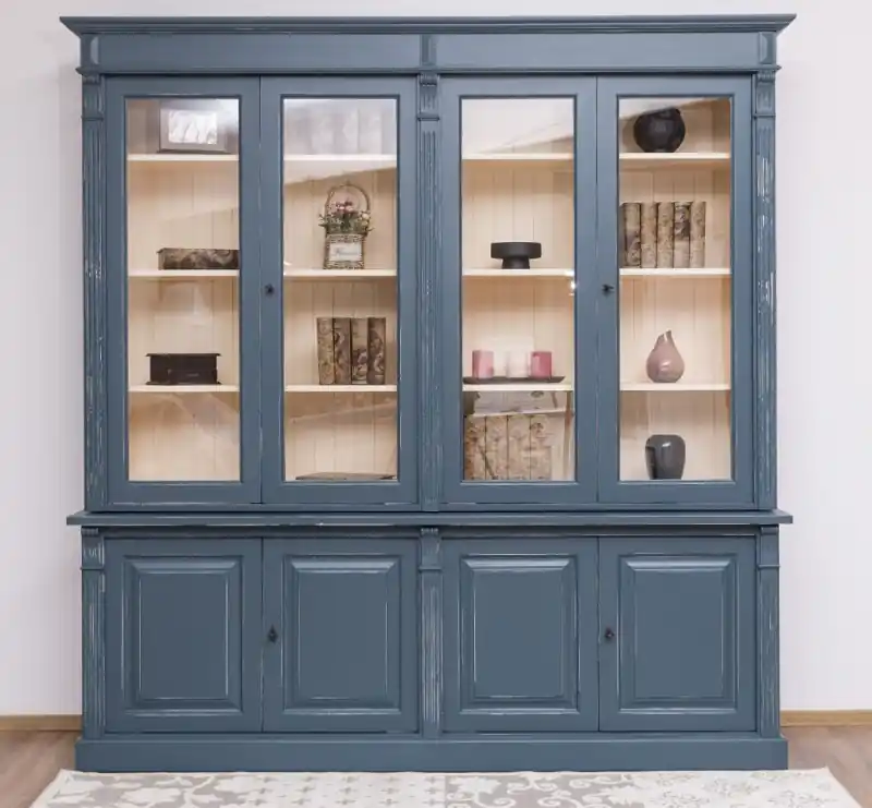 landhaus Vitrine 223 cm Glasvitrine - Massivholz Jetzt Bestellen