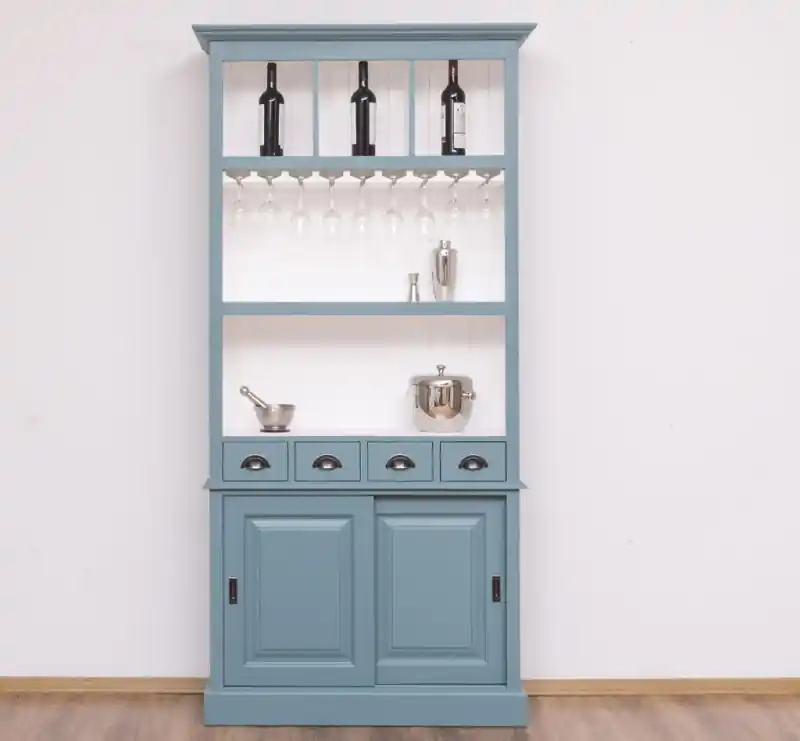 Preiswert Barschrank aus massiven Kiefernholz - 103 cm Breit - Landhaus Schrank