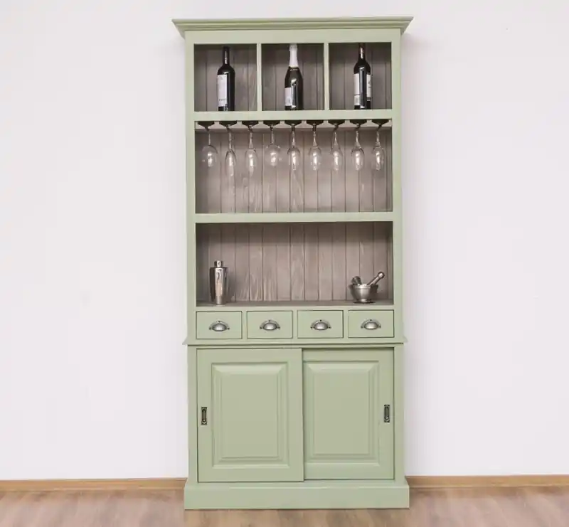 Barschrank aus massiven Kiefernholz - 103 cm Breit - Landhaus Schrank Günstig