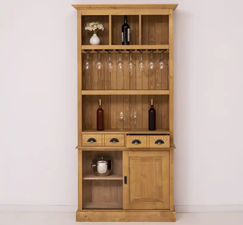 Abverkauf Barschrank aus massiven Kiefernholz - 103 cm Breit - Landhaus Schrank