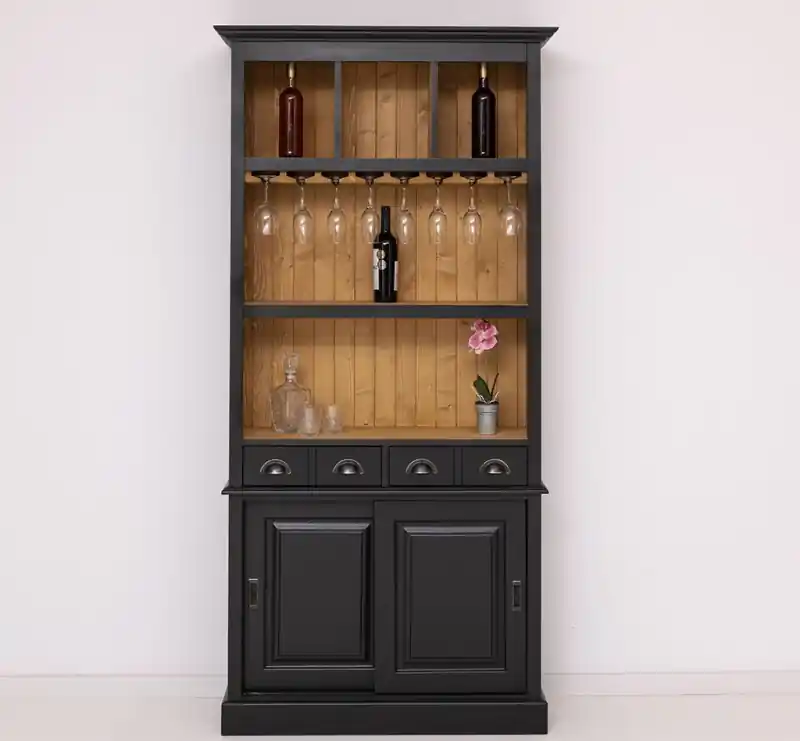 Barschrank aus massiven Kiefernholz - 103 cm Breit - Landhaus Schrank Sofort Bestellen