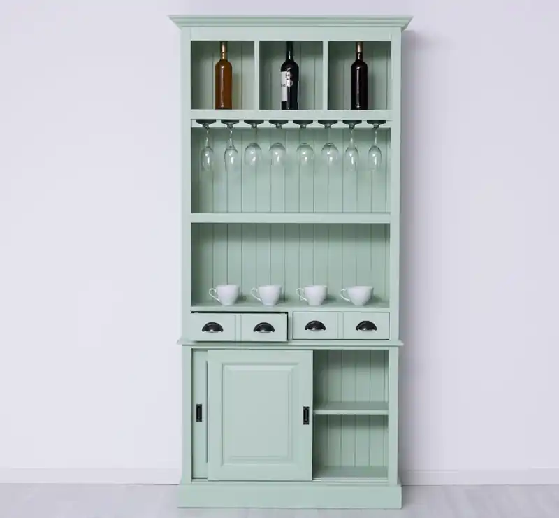 Preisreduziert Barschrank aus massiven Kiefernholz - 103 cm Breit - Landhaus Schrank