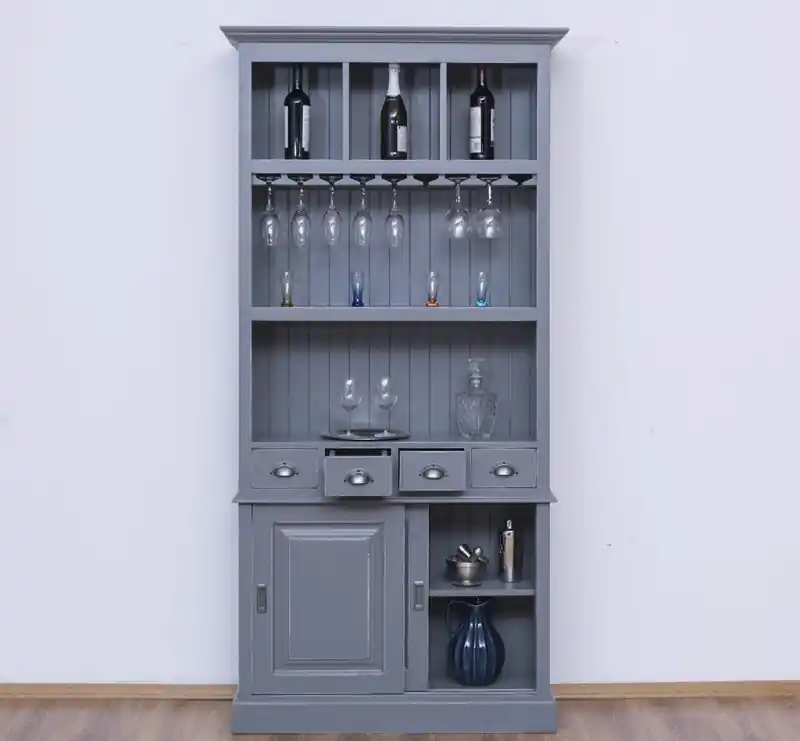Nur Für Kurze Zeit Barschrank Massivholz - 103 cm Breit - Landhaus Schrank