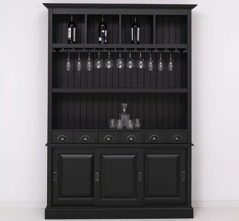 Top-Preis Barschrank Massivholz - 151 cm Breit - Landhaus Schrank