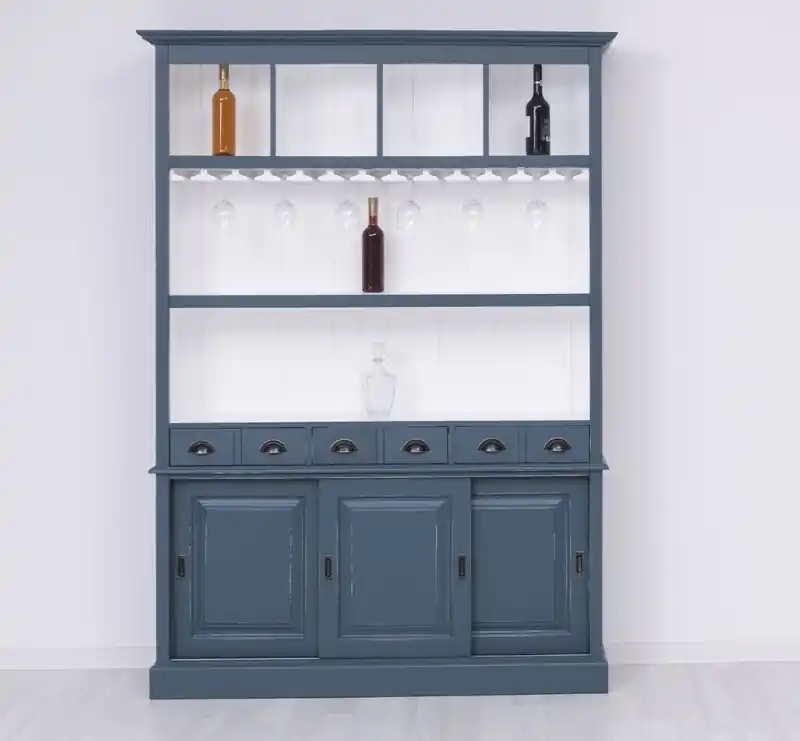 Neue Kollektion Barschrank Massivholz - 151 cm Breit - Landhaus Schrank