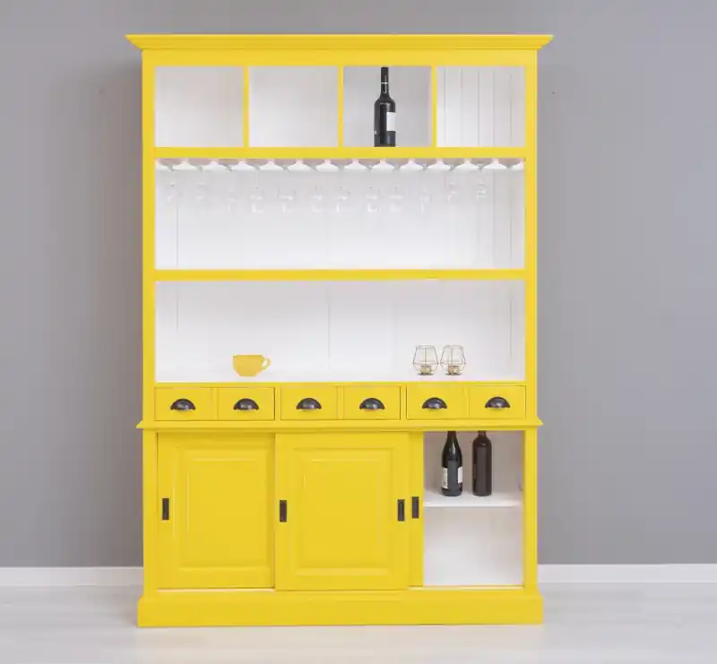 Abverkauf Barschrank Massivholz - 151 cm Breit - Landhaus Schrank