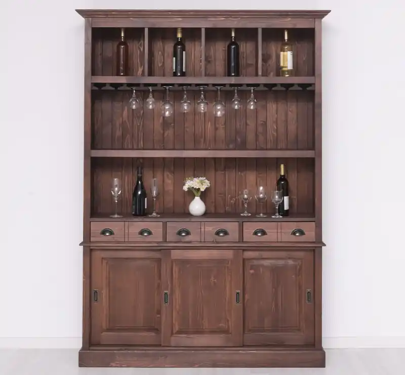 Barschrank Massivholz - 151 cm Breit - Landhaus Schrank Neue Ware
