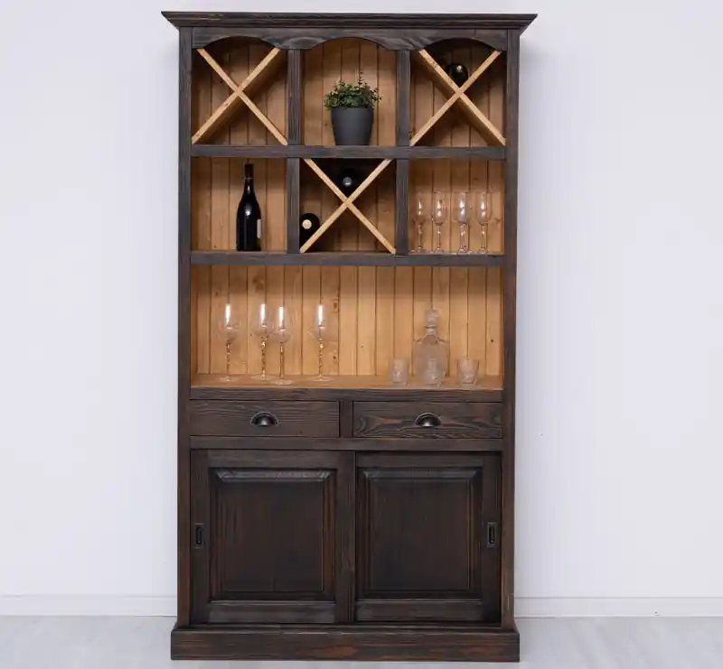 Barschrank Massivholz - 120 cm Breit - Landhaus Schrank Neu