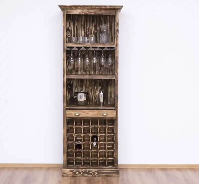 Barschrank aus massiven Kiefernholz - 78 cm Breit - Landhaus Schrank Highlight
