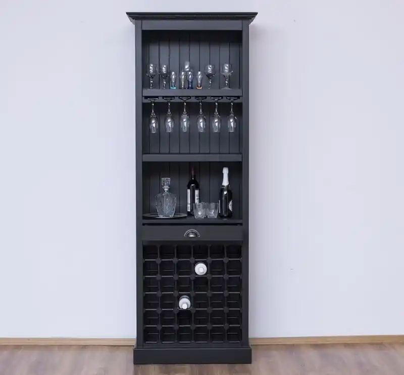 Barschrank aus massiven Kiefernholz - 78 cm Breit - Landhaus Schrank Bestseller