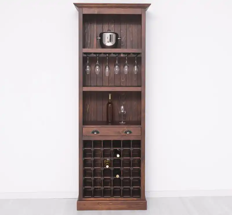Heißes Angebot Barschrank aus massiven Kiefernholz - 78 cm Breit - Landhaus Schrank