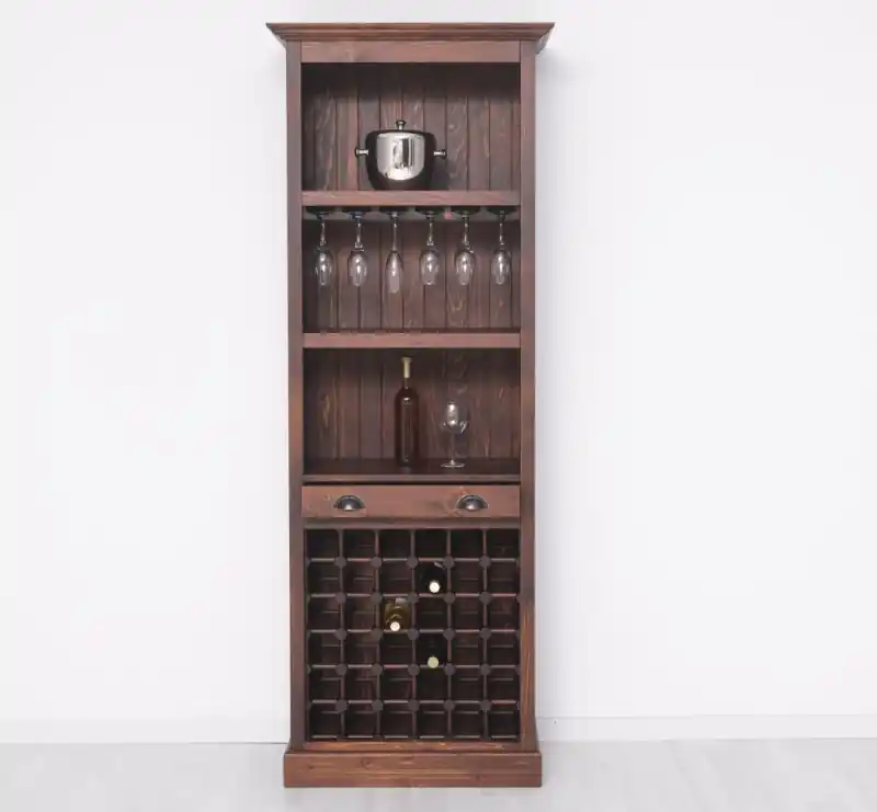 Saisonangebot Barschrank aus massiven Kiefernholz - 78 cm Breit - Landhaus Schrank